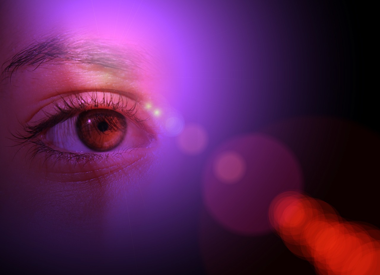 a close-up of a person's eye - used to illustrate cyberstalking